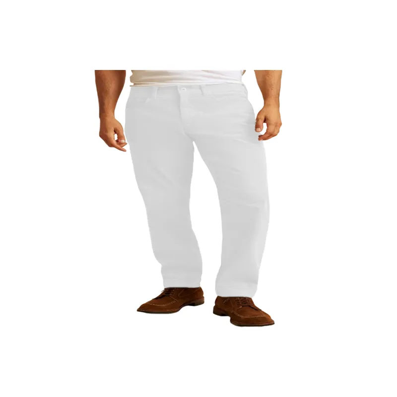 Simple Loose Cotton Blended Fabric Casual Pants-8