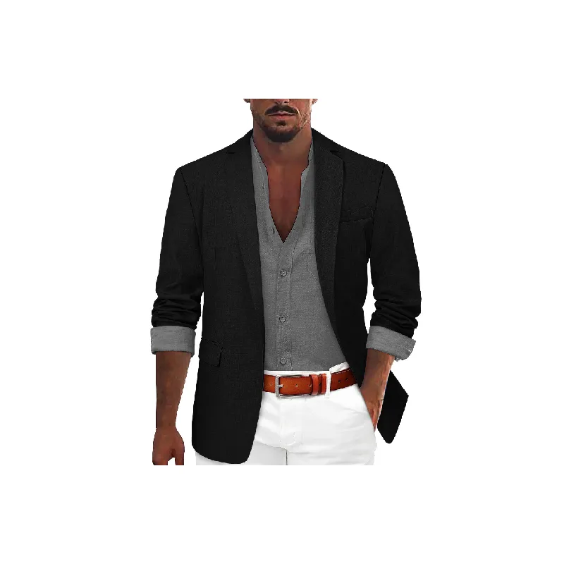 Casual Fashionable Cotton Blended Fabric Business Suit Man-16