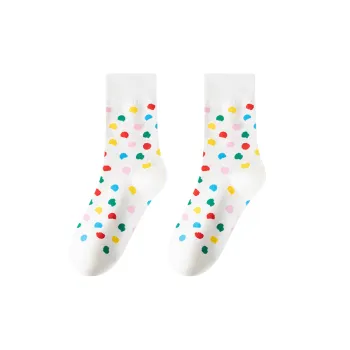 Cute Casual Cotton Mid Calf Sock
