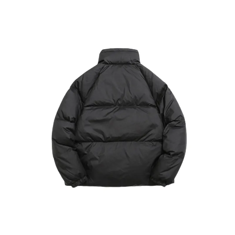 Casual Plain White Duck Down Jacket-5