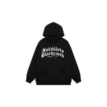 American style Vintage Cross Leather Embroidered Sweater Men's Instagram Popular Brand Hip hop Niche Couple Hoodie Jacket