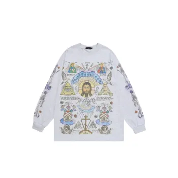 Vibe Style Hip Hop Graffiti Vintage Retro Long Sleeved T Shirt swag OOTD