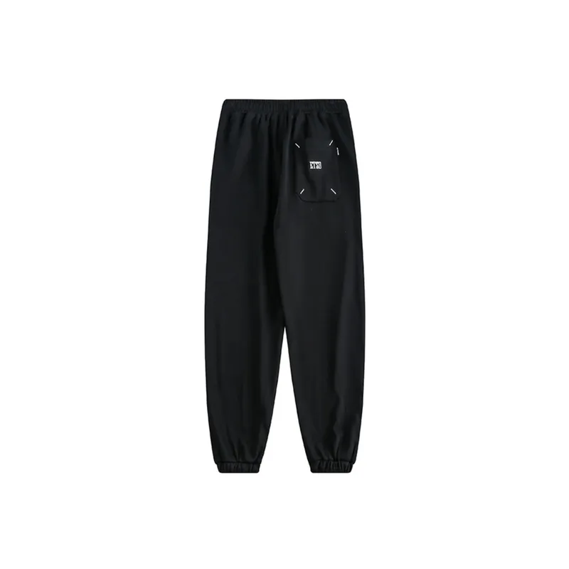 Solid Color Fleece lined Casual Pants-1