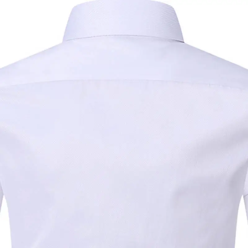 Business Plain Blended Synthetic Fabrics Shirt-5