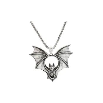 Stainless Steel Necklace Retro Personality Bat Pendant