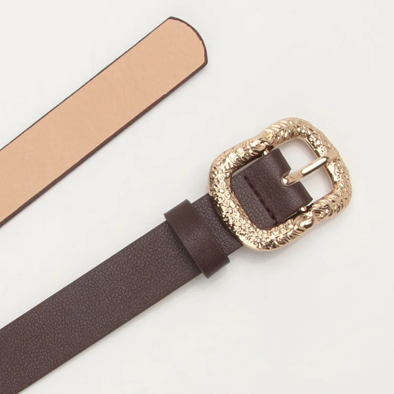Fashionable Plain Leather Belt-4
