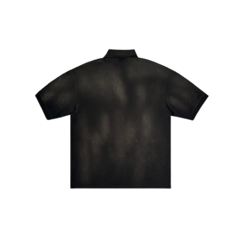 Loose Plain 100% Cotton Polo Unisex-3