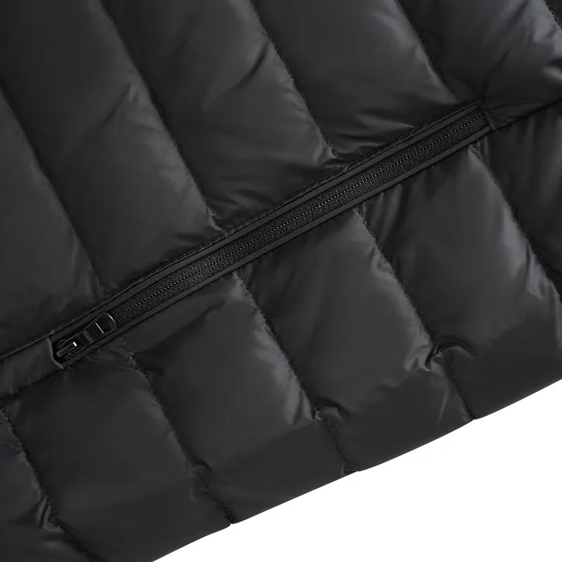 Simple Warm White Duck Down Jacket-2