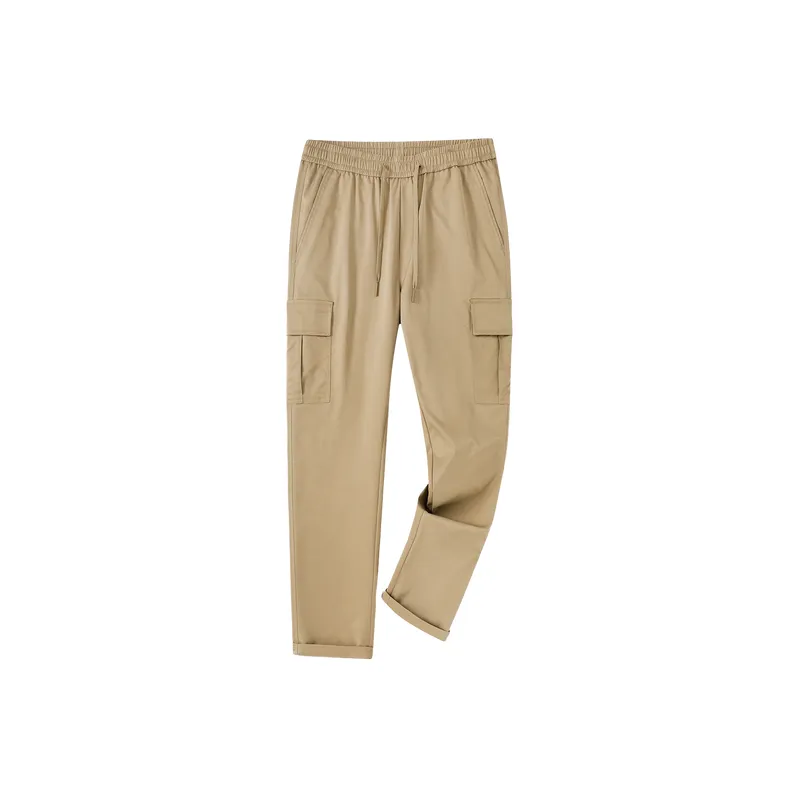 Sporty Straight Leg Polyester Cargo Pants-2