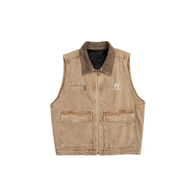 Retro Trendy Denim Vest-2