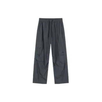Solid Color Embroidered Alphabet Retro Casual Pants