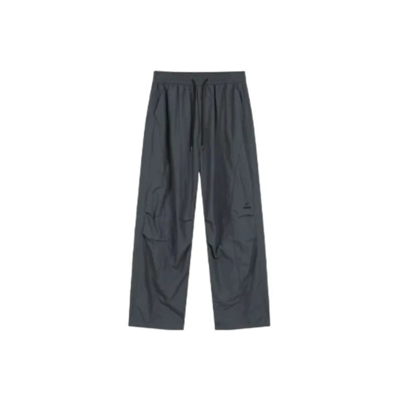 Solid Color Embroidered Alphabet Retro Casual Pants-2