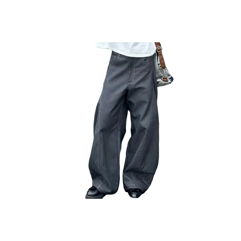 Retro Street Casual Loose Jeans Women-3