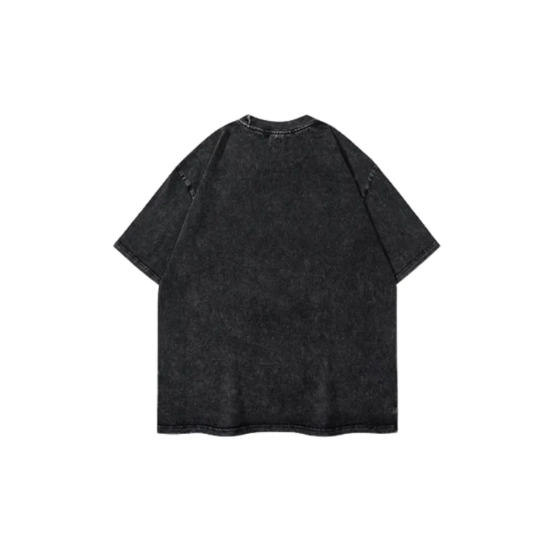 Washed Distress T Shirt-5
