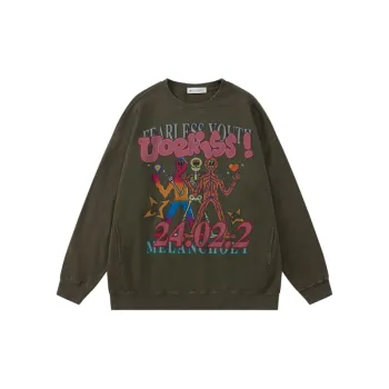 Vintage Cartoon Printed Old Crewneck Sweater