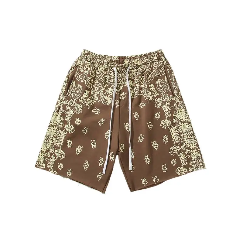 Street Letter Cotton Blended Fabric Casual Shorts-4