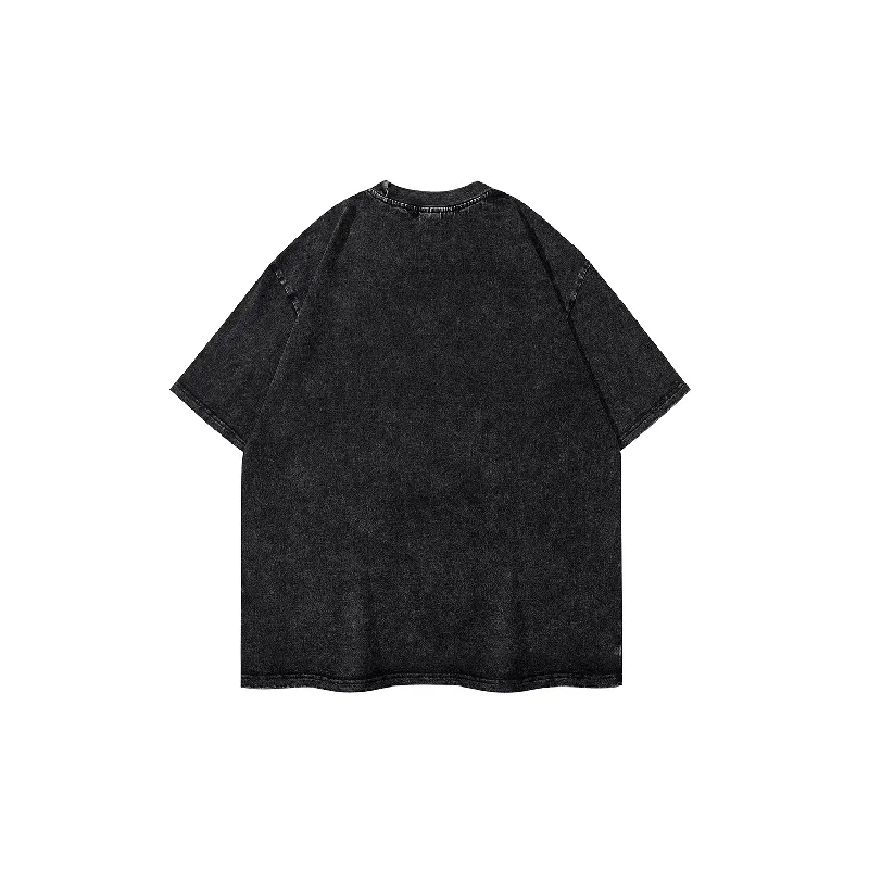 Loose Plain 100% Cotton T Shirt-3