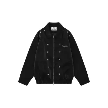 Street Hip Hop Style Star Stud Trendy Brand Casual Motorcycle Jacket