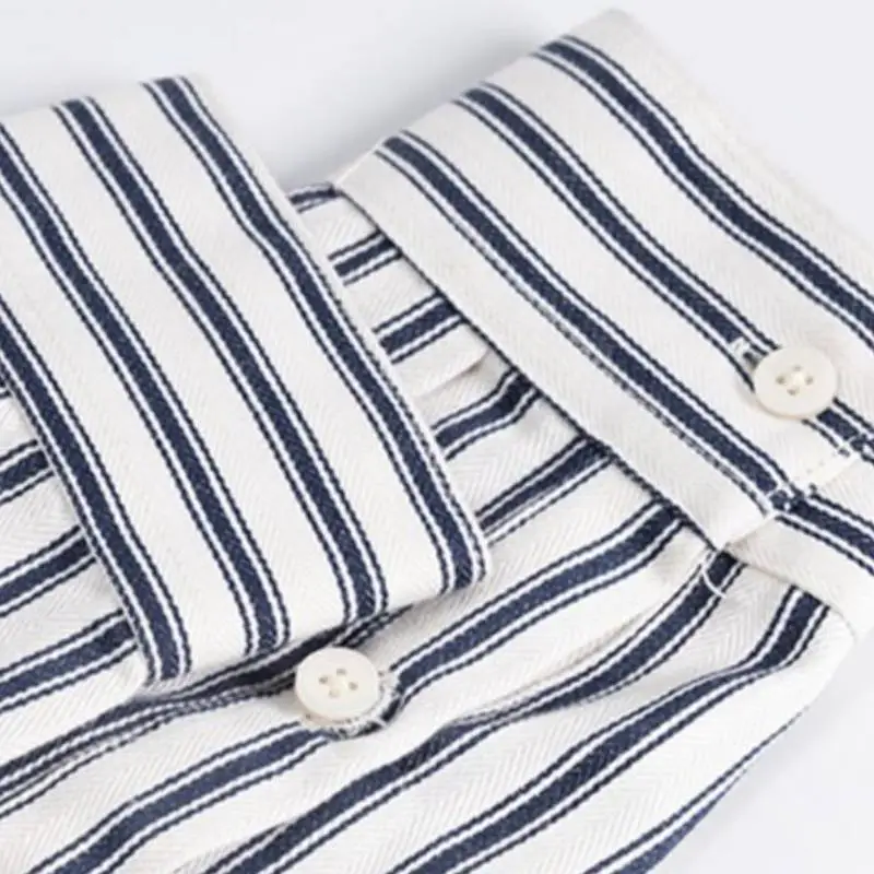 Fashionable Striped Polyester Shirt-5