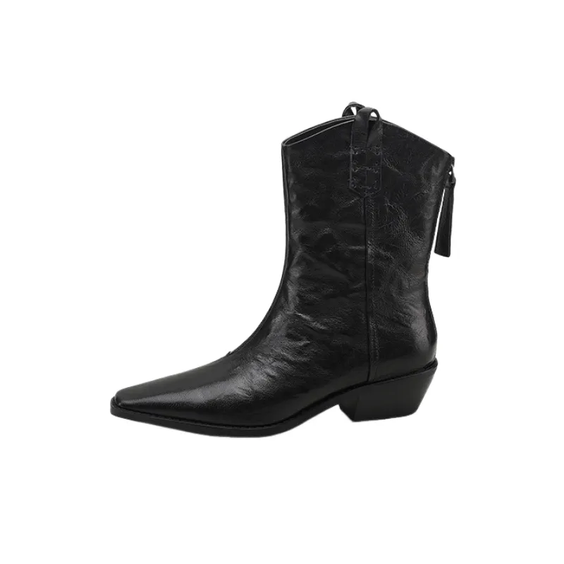 Simple Plain Ankle Boots-0