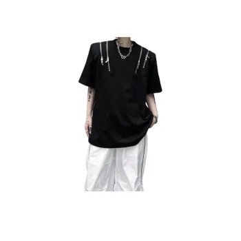 Irregular Dark Splicing T Shirt