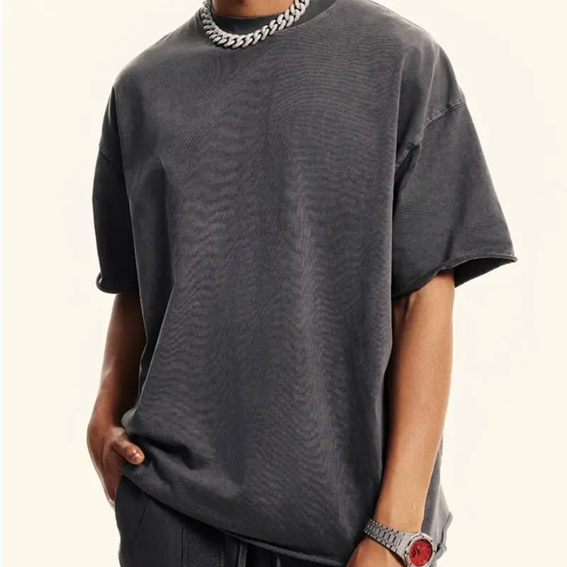 Fashionable Simple Cotton T Shirt-4