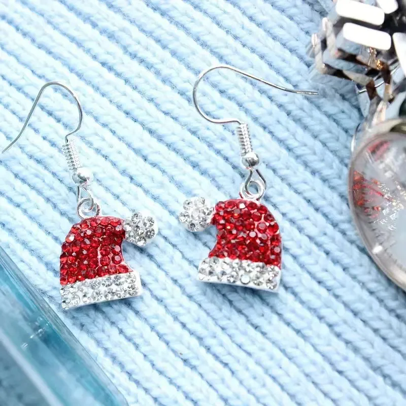 Cute Christmas Rhinestone Earring-2