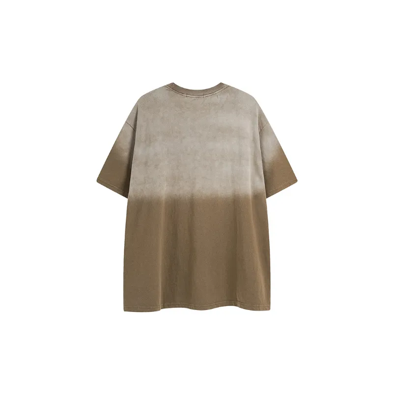 Trendy Wash Embroidery Casual Short Sleeve T shirt-7