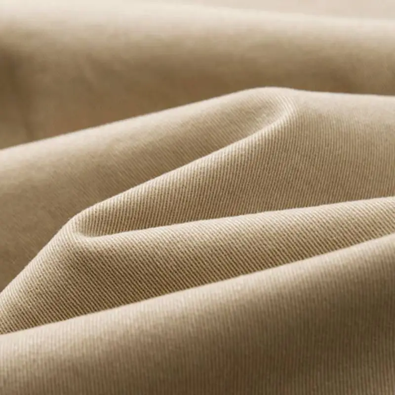 Simple Plain Cotton Blended Fabric Casual Pants Unisex-7