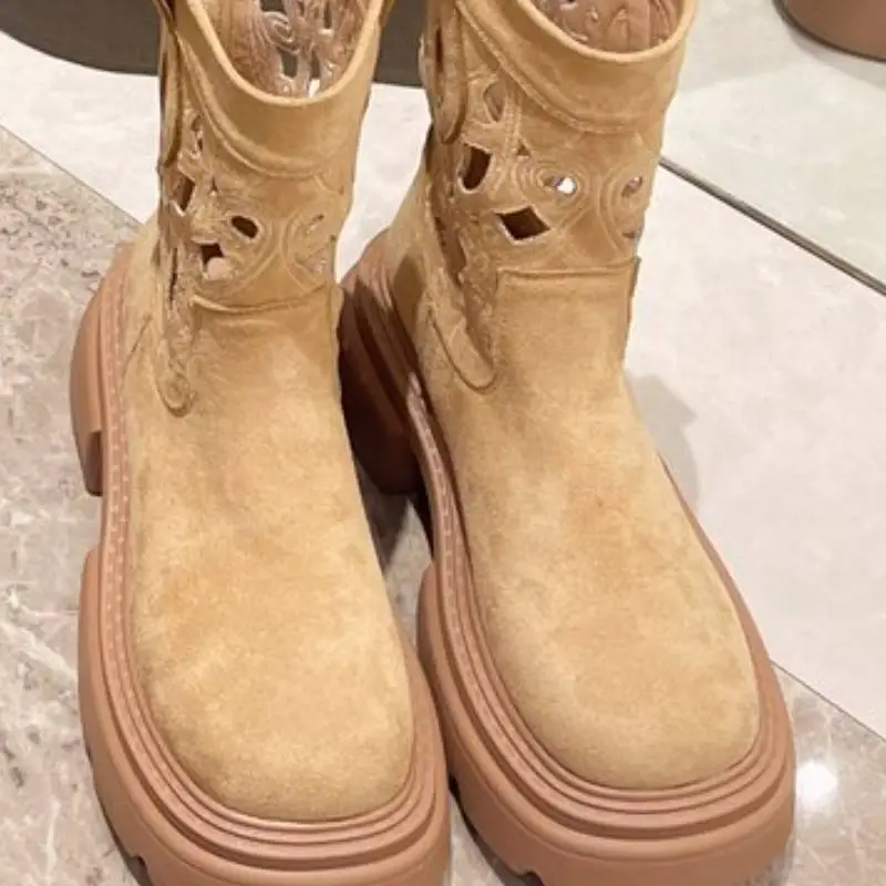Denim Fashion Ankle Boots-2