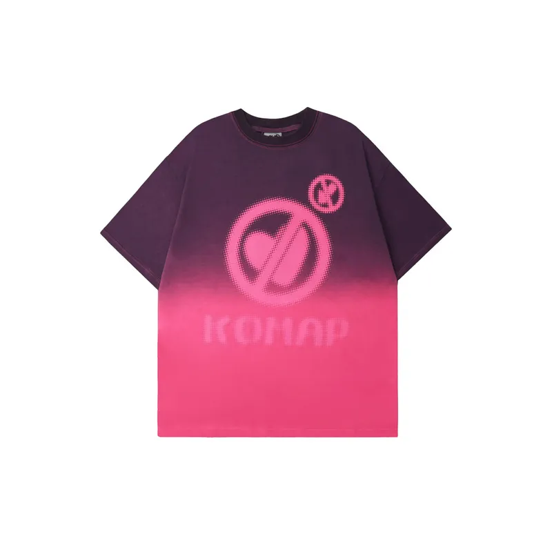 Trendy Gradient Love Letter T Shirt-4