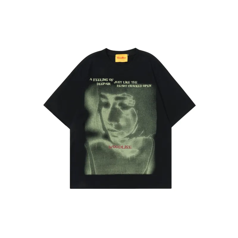 Loose Hong Kong Style Short Sleeve T Shirt-4