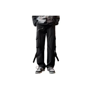 Zipper Multi Pocket Crock Pants