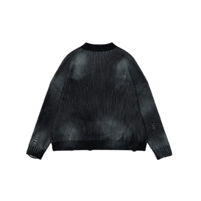 Loose Distress Sweater-5