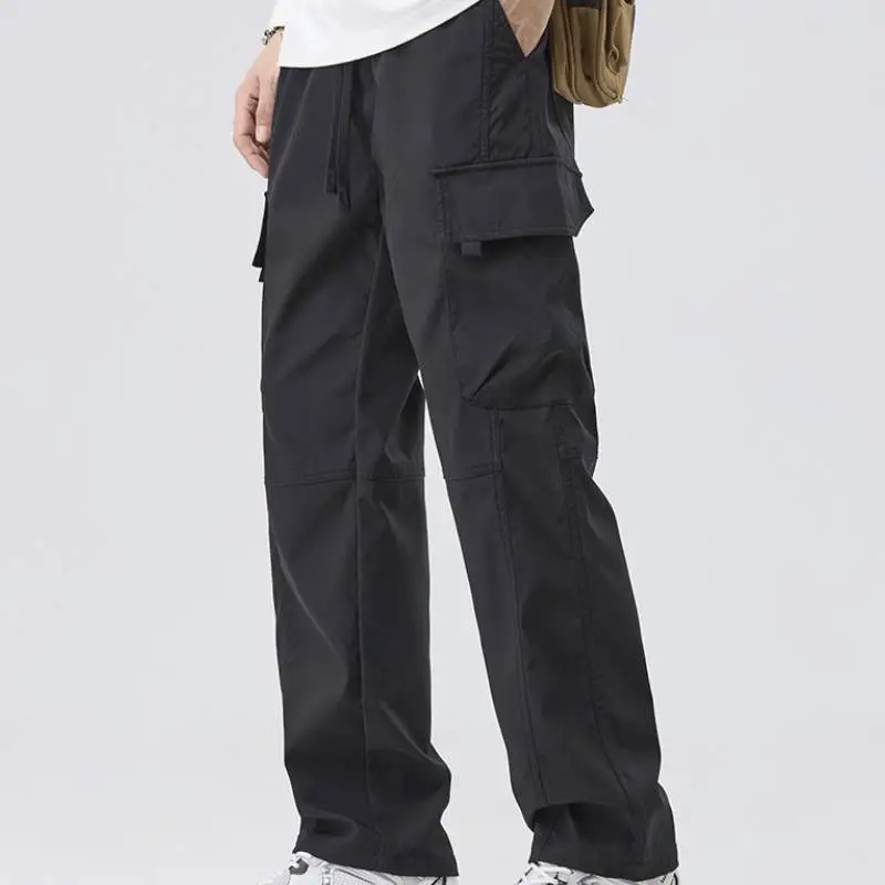 Cool Loose Blended Synthetic Fabrics Cargo Pants-11