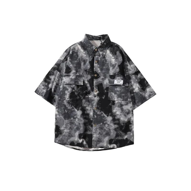 Retro West Coast Camouflage Short Sleeved Shirt-0