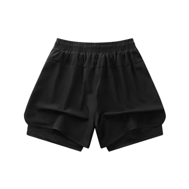 Sporty Plain Acrylic Fibres Sports Shorts-11