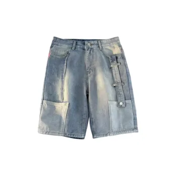 Trendy Loose Style Denim Shorts