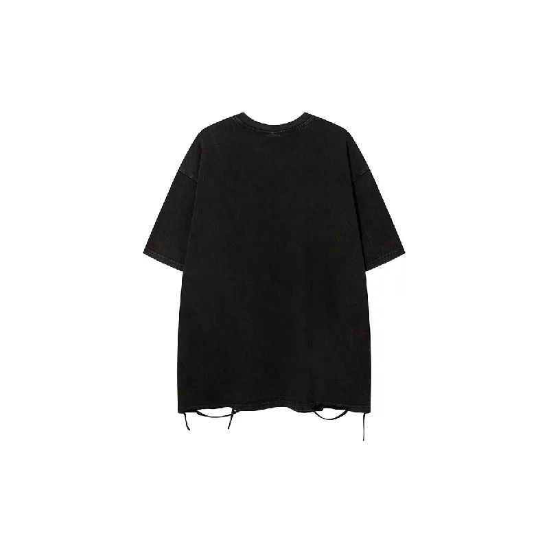 Retro Ripped 100% Cotton T Shirt-1