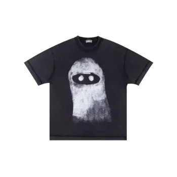 Creative Fun Mask Printed Loose Short sleeved T Shirt