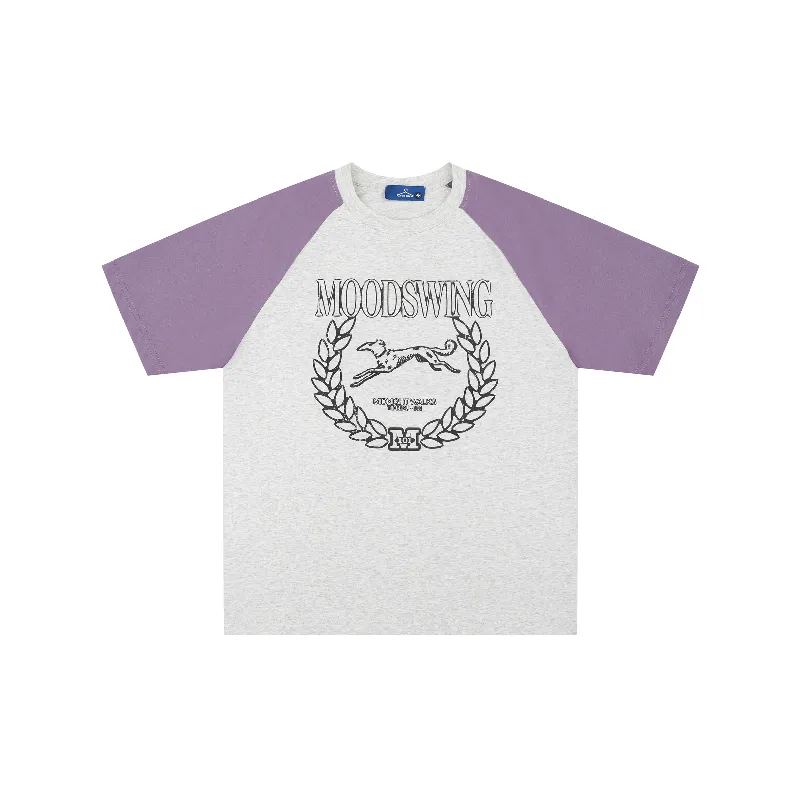 Casual Contrast Color Cotton T Shirt Unisex-0
