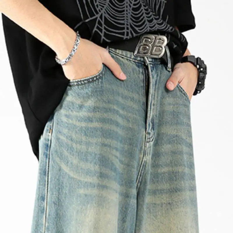 Retro Denim Loose Jeans-3