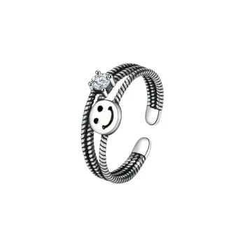 Retro Smiley Face Ring