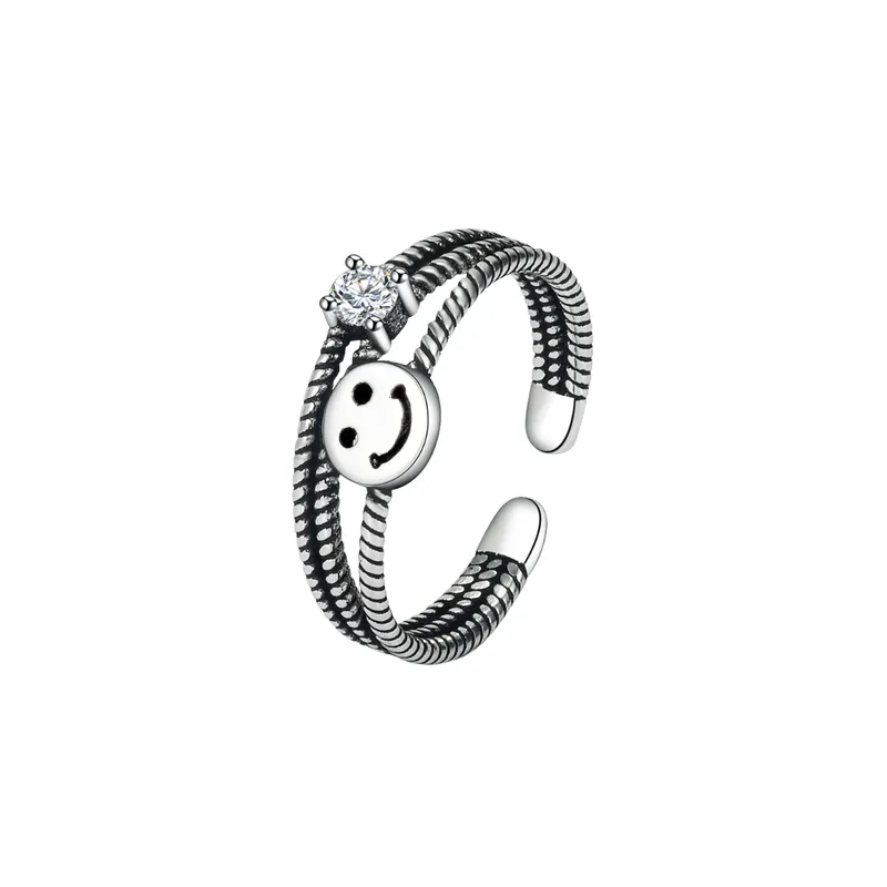 Retro Smiley Face Ring-0