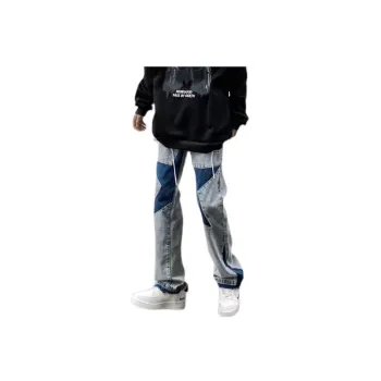 Hip Hop Loose Patchwork Jeans