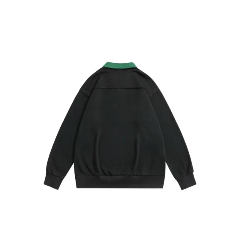 Polo Collar Sweatshirt-1