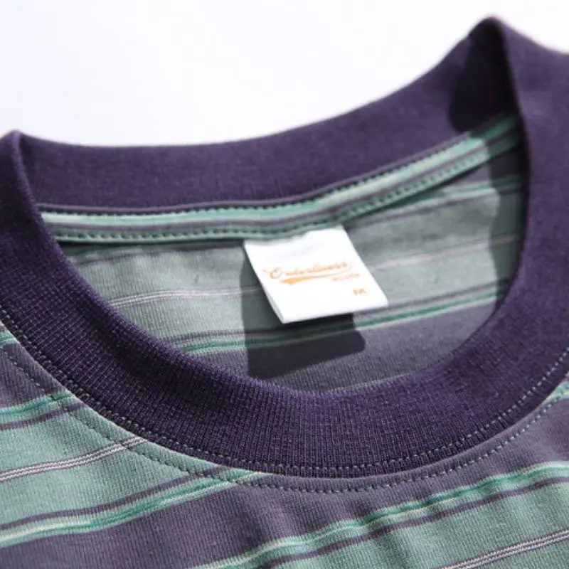 Retro Loose Cotton Blended Fabric T Shirt-4