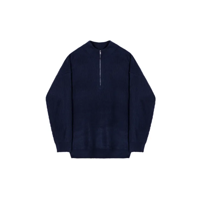 Casual Zipper Sweater-0