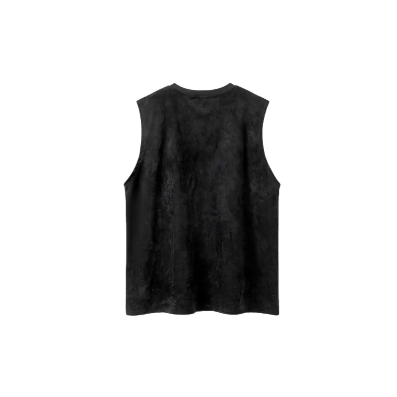 Retro Loose Polyester Vest-1