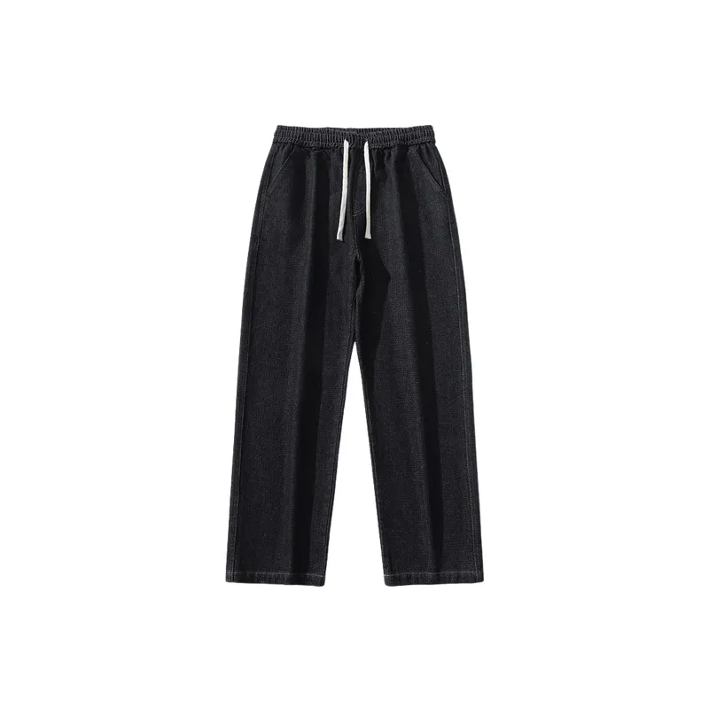 Fashionable Simple Loose Jeans-9